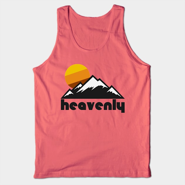 Retro Heavenly ))(( Tourist Souvenir Travel Skiing California Design Tank Top by darklordpug